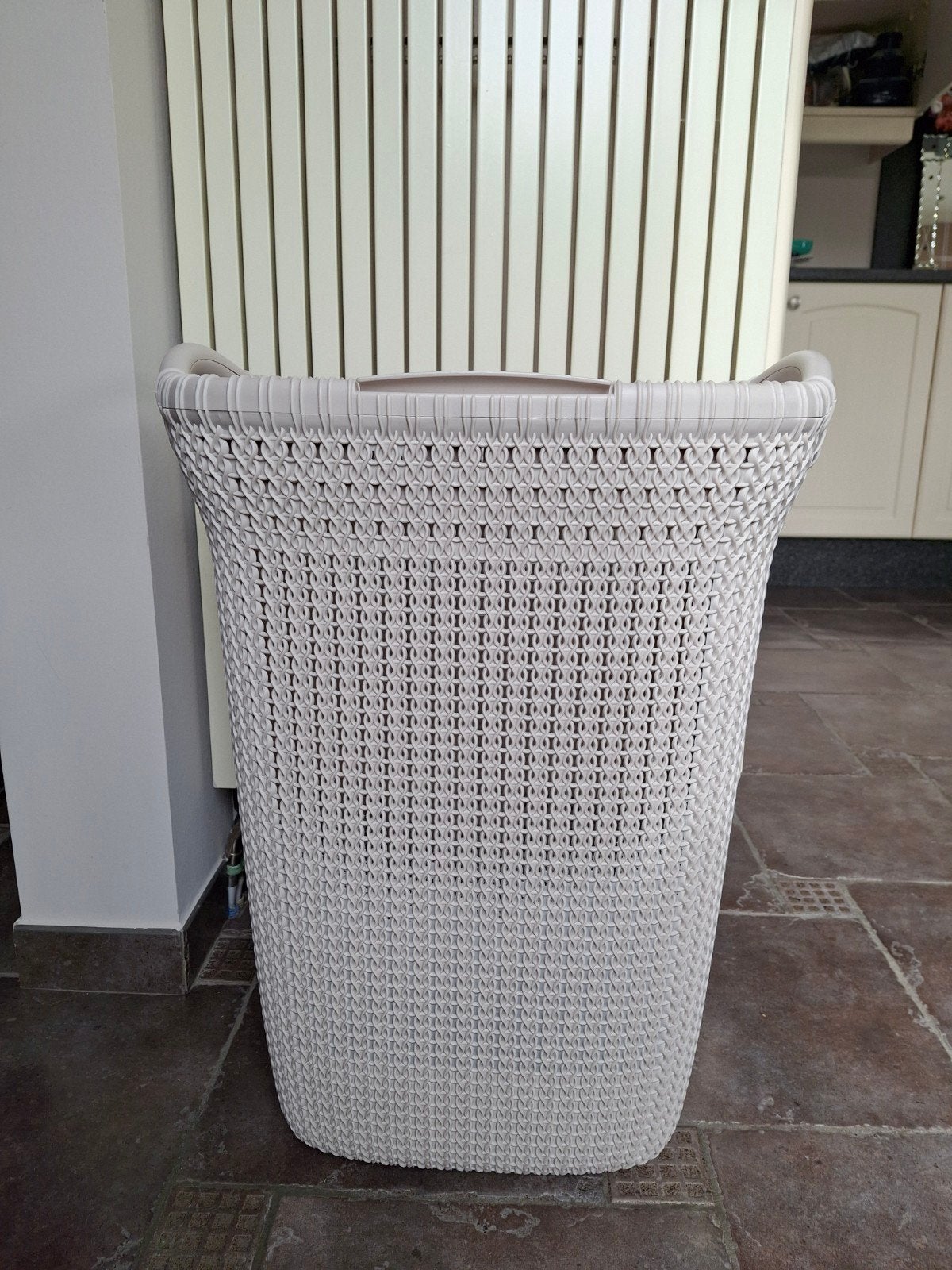 Zo goed als nieuwe curver knit linnenmand 57 l, Ophalen, Zo goed als nieuw, Beige