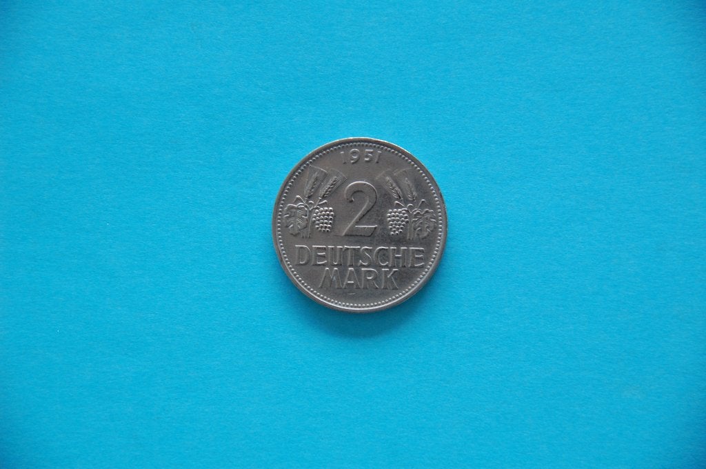 2 Duitse MARK 1951 D in prachtige staat, Postzegels en Munten, Verzenden, Duitsland, Losse munt