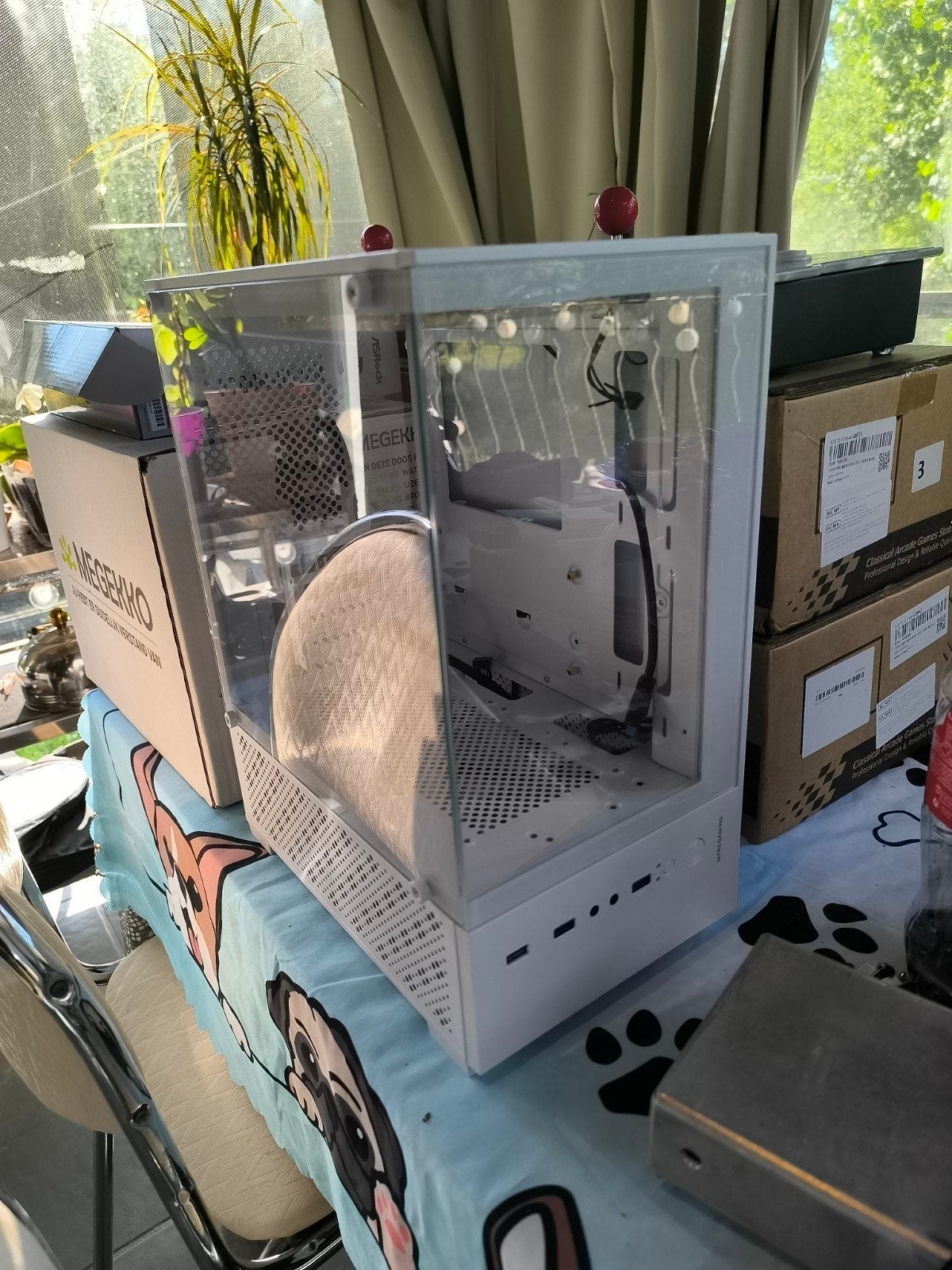 Micro atx behuizing gehard glas goede staat, Computers en Software, Computerbehuizingen, Ophalen