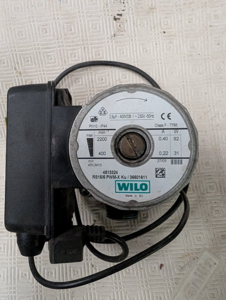 Pompe de circulation Wilo à vitesse réglable, Enlèvement ou Envoi, Utilisé