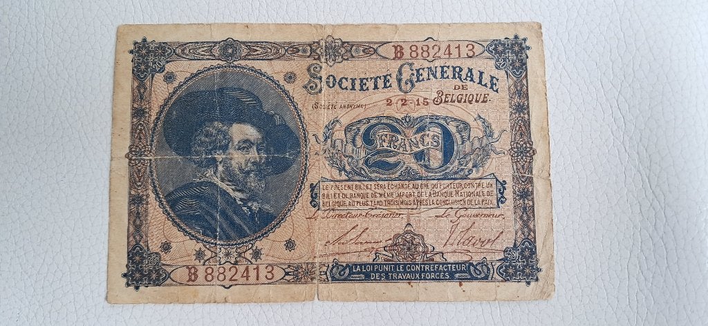 20 francs Société Générale 1915, Envoi, Billets en vrac