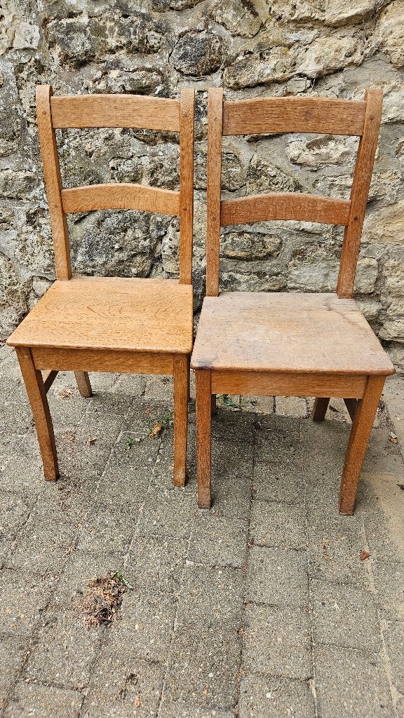 10 chaises bois massif à rénover, Autres couleurs, Enlèvement, Bois, Hollandais