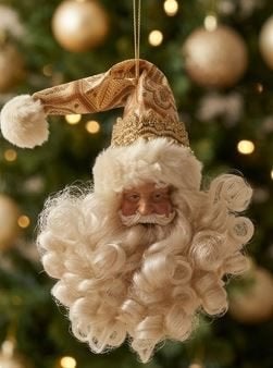 Luxe Kerstman Hanger met Krulbaard & Stofkap, Ophalen, Zo goed als nieuw