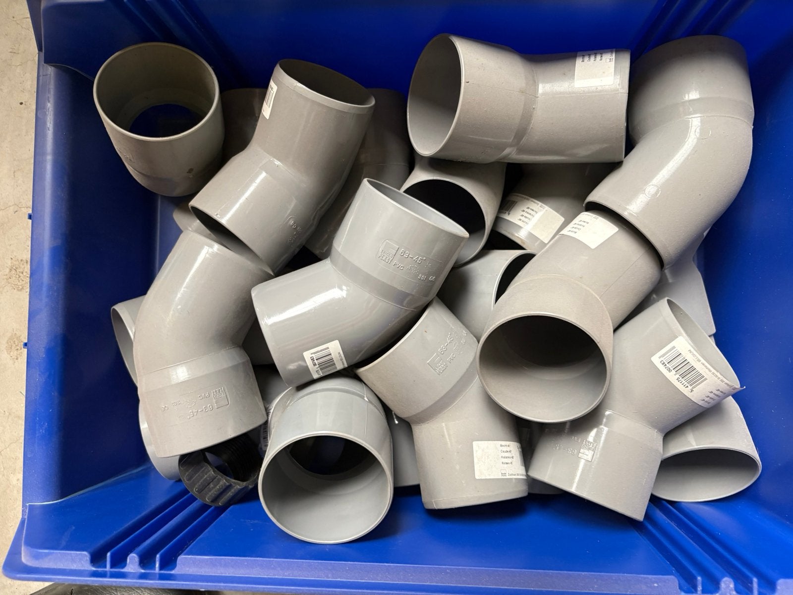 Pvc bochten 63mm 45, Ophalen, Nieuw, PVC, Bochten