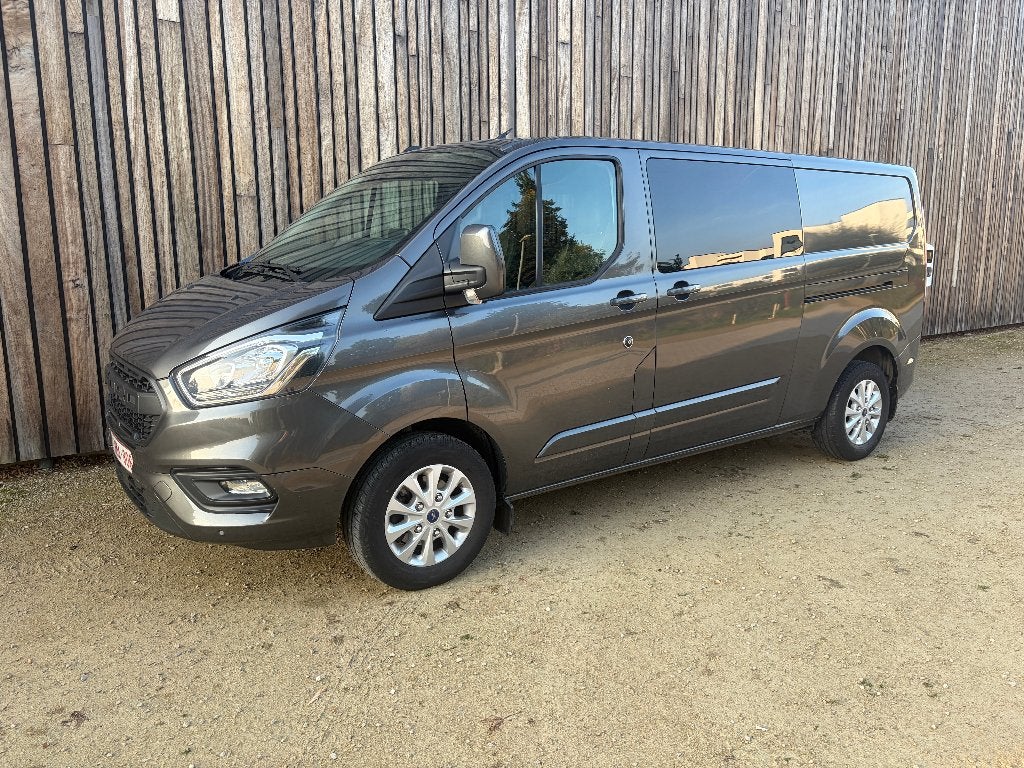 Ford Transit Custom L2 2.0D 170 CV à cabine double, Autos, Cuir, Entretenue par le concessionnaire, Diesel, Particulier