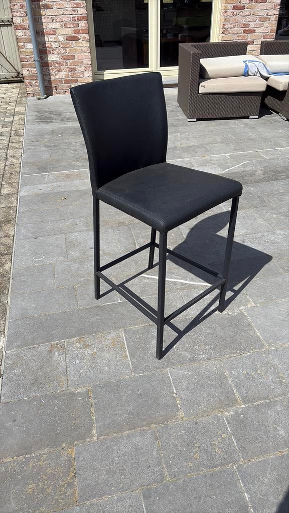 4 toffe barkrukken antraciet, Ophalen, 60 tot 90 cm, Zo goed als nieuw, Metaal