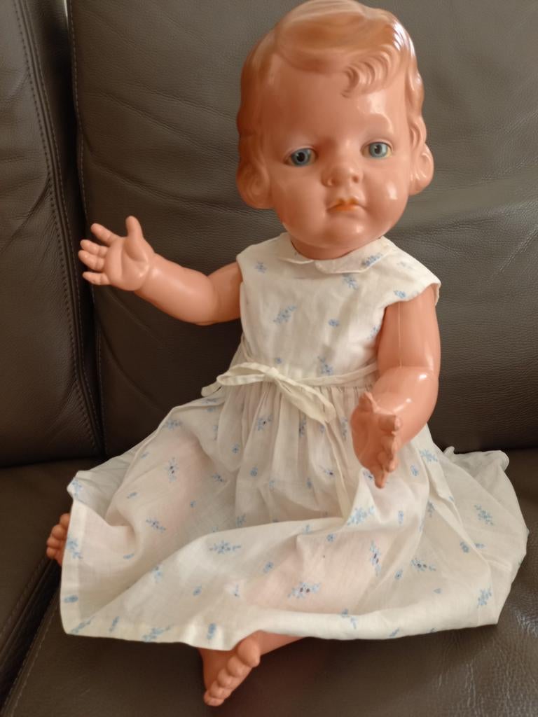 Oud kinderkleedje kan ook voor grotere pop van 60cm, Verzamelen, Poppen, Ophalen of Verzenden, Pop