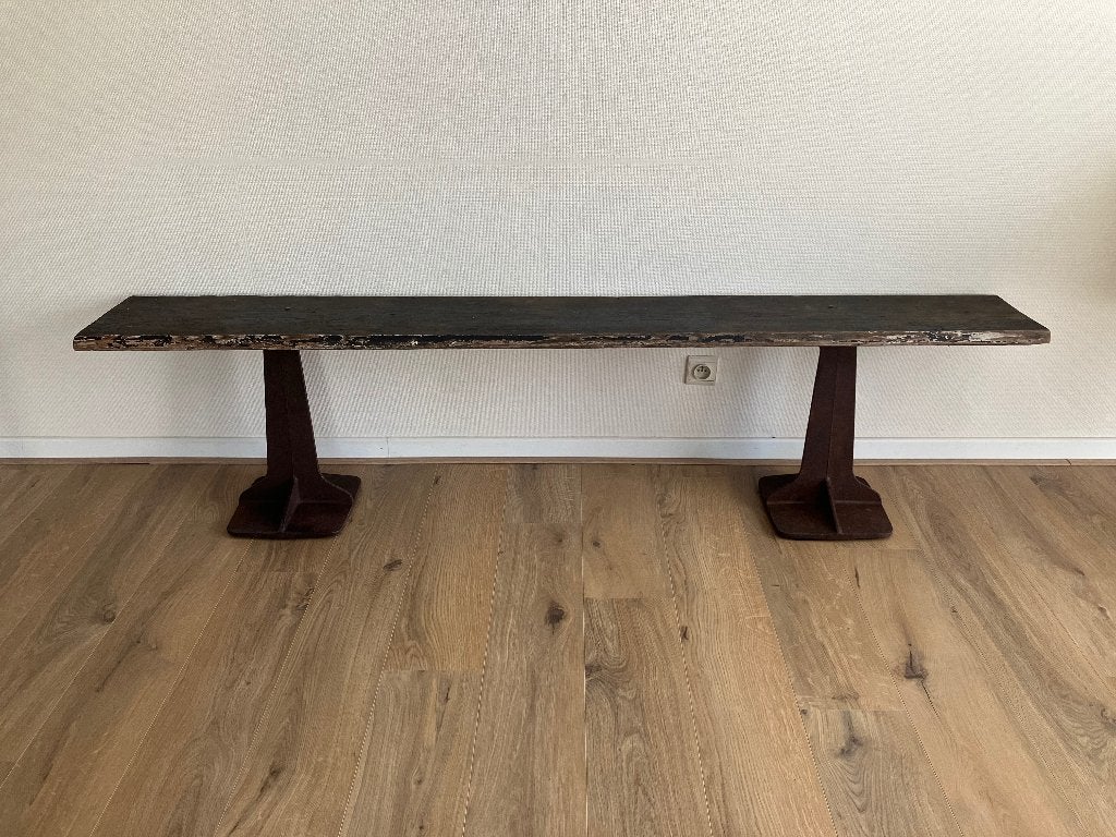 Oude industriële zitbank - 210 cm lang, Enlèvement