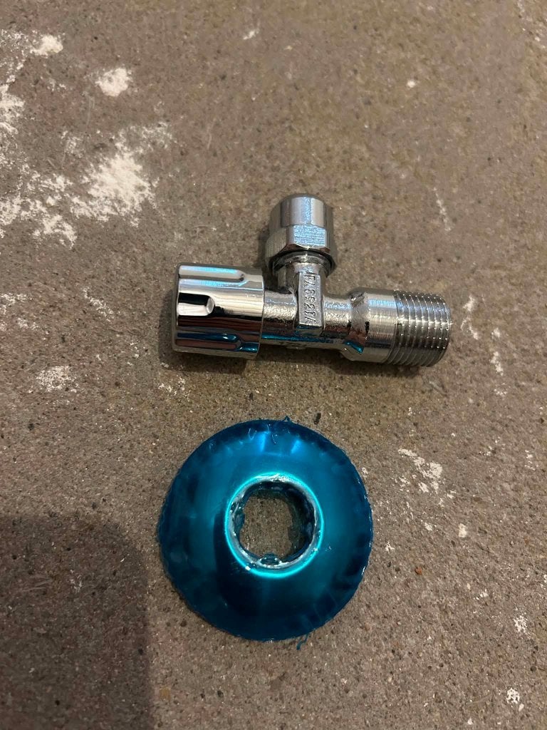 Hoekstopkraan 1/2" x 10mm, Ophalen, Nieuw, Chroom, Kraan