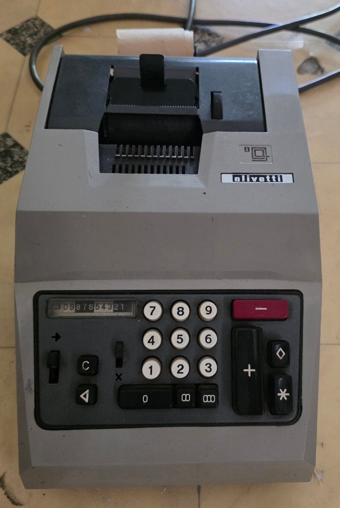 calculatrice olivetti ivrea elettrosumma 20, Enlèvement