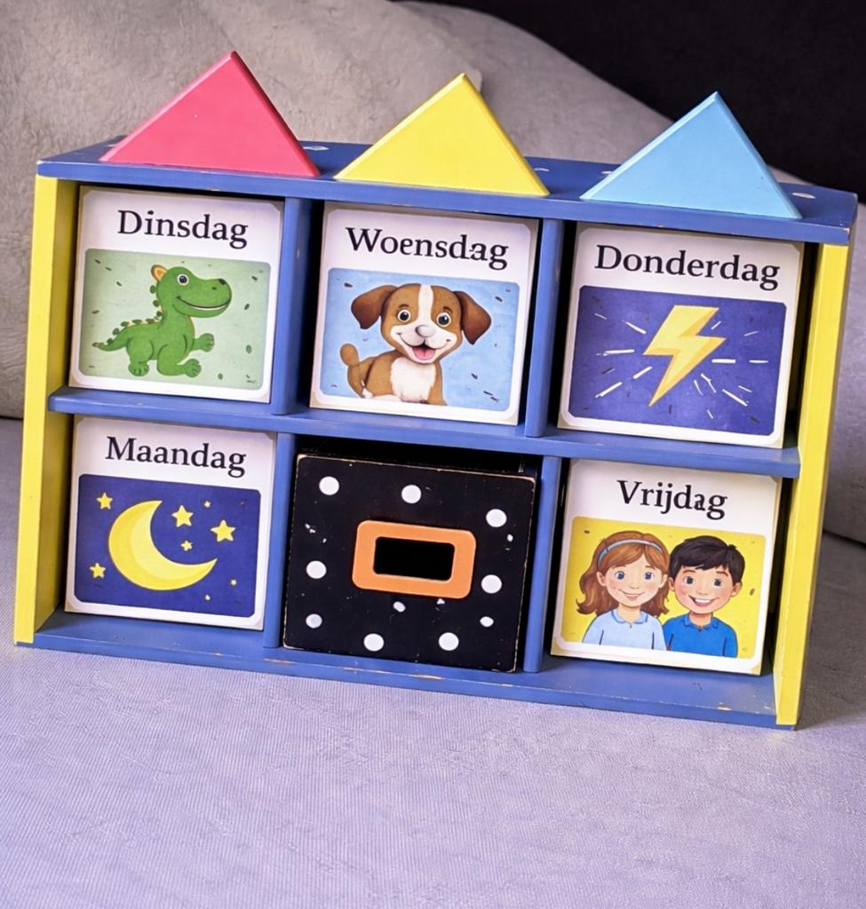 Speelgoed Huisje Kleuterjuf Educatief Kringmoment Weekdagen, Ophalen, Gebruikt, Ontdekken