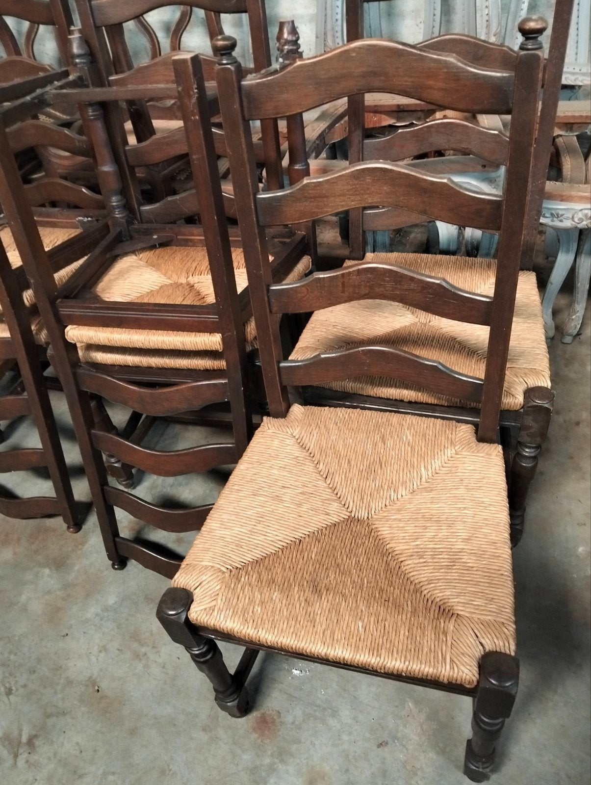 6 eiken stoelen, Antiek en Kunst, Ophalen
