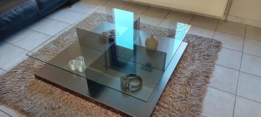 table de salon contemporaine, 100 à 150 cm, Moins de 50 cm, Verre, 100 à 150 cm