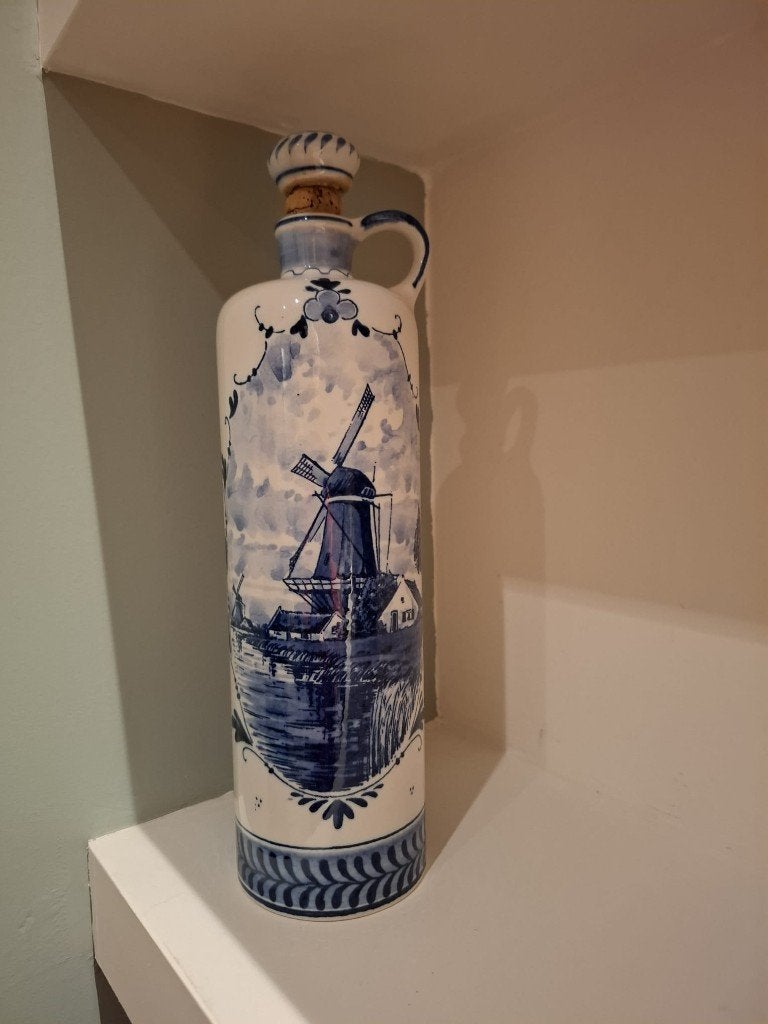 Charmante decoratieve kolf in Delfts blauw, Ophalen of Verzenden