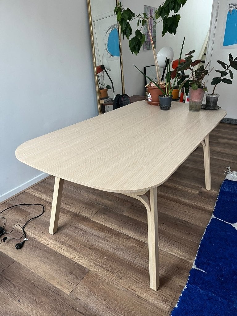 Table salla à manger VOXLÖV, Ophalen, 50 tot 100 cm, Zo goed als nieuw, Vijf personen of meer
