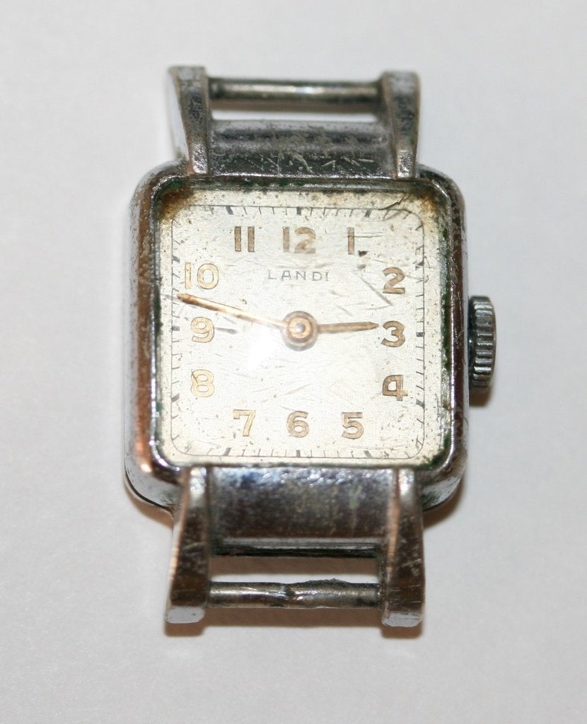 Landi Swiss made - Oude mechanische horloge, Ophalen of Verzenden