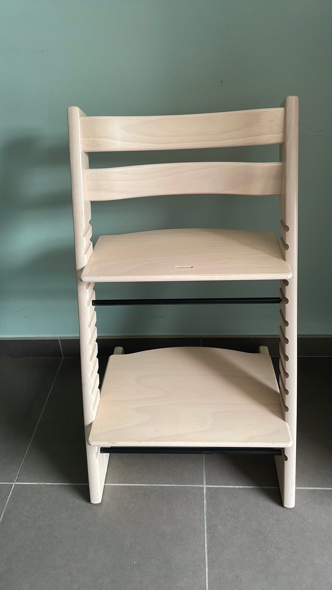 Tripp trapp kinderstoel licht hout, Ophalen, Gebruikt, Meegroeistoel