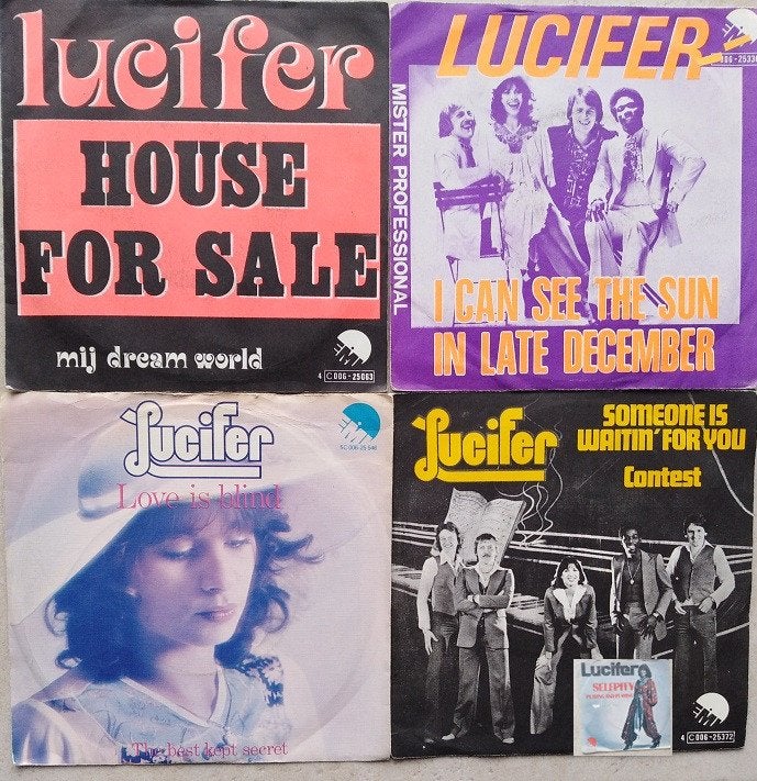 LUCIFER - PAKKET!, Enlèvement ou Envoi, Pochette photo, 7 inch, Comme neuf