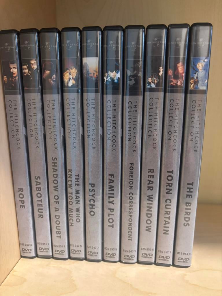 Alfred Hitchcock DVD collectie – klassiekers, Cd's en Dvd's, Dvd's | Klassiekers, Ophalen, Zo goed als nieuw