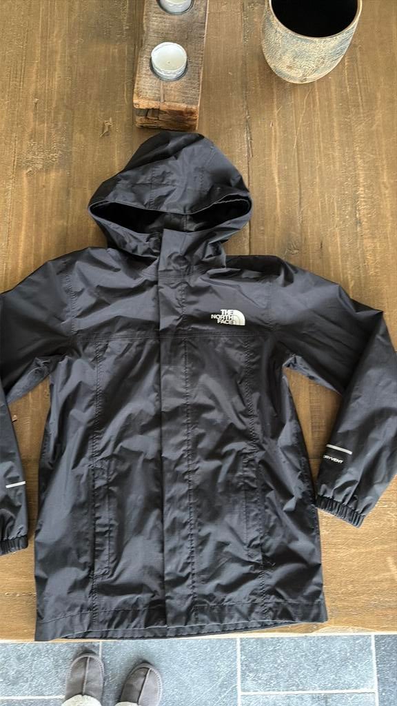 Zwarte regenjas The North Face maat 12, Ophalen of Verzenden, Zo goed als nieuw, Jongen of Meisje, Jas