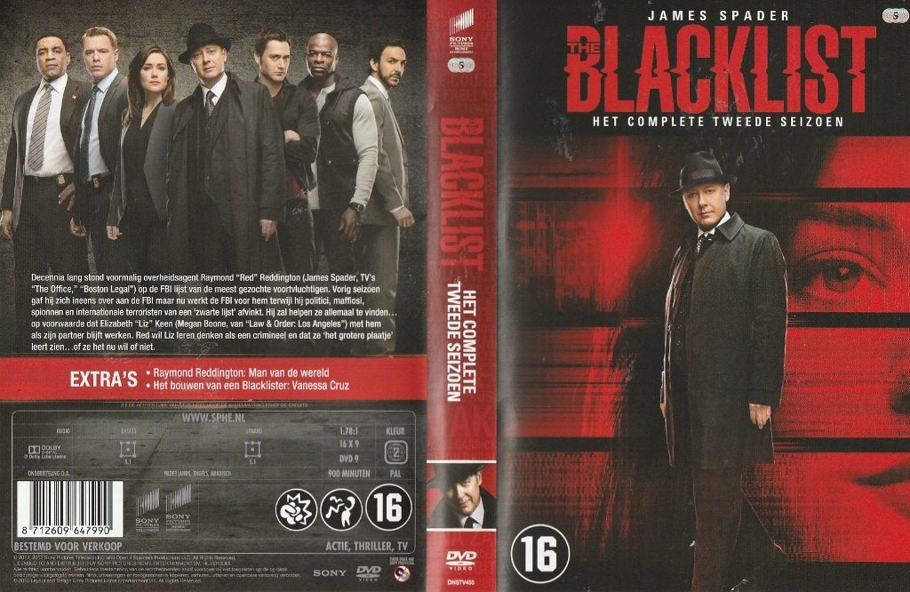 Blacklist seizoen 2, Cd's en Dvd's, Engels, Vanaf 16 jaar, Nederlands, Ophalen of Verzenden