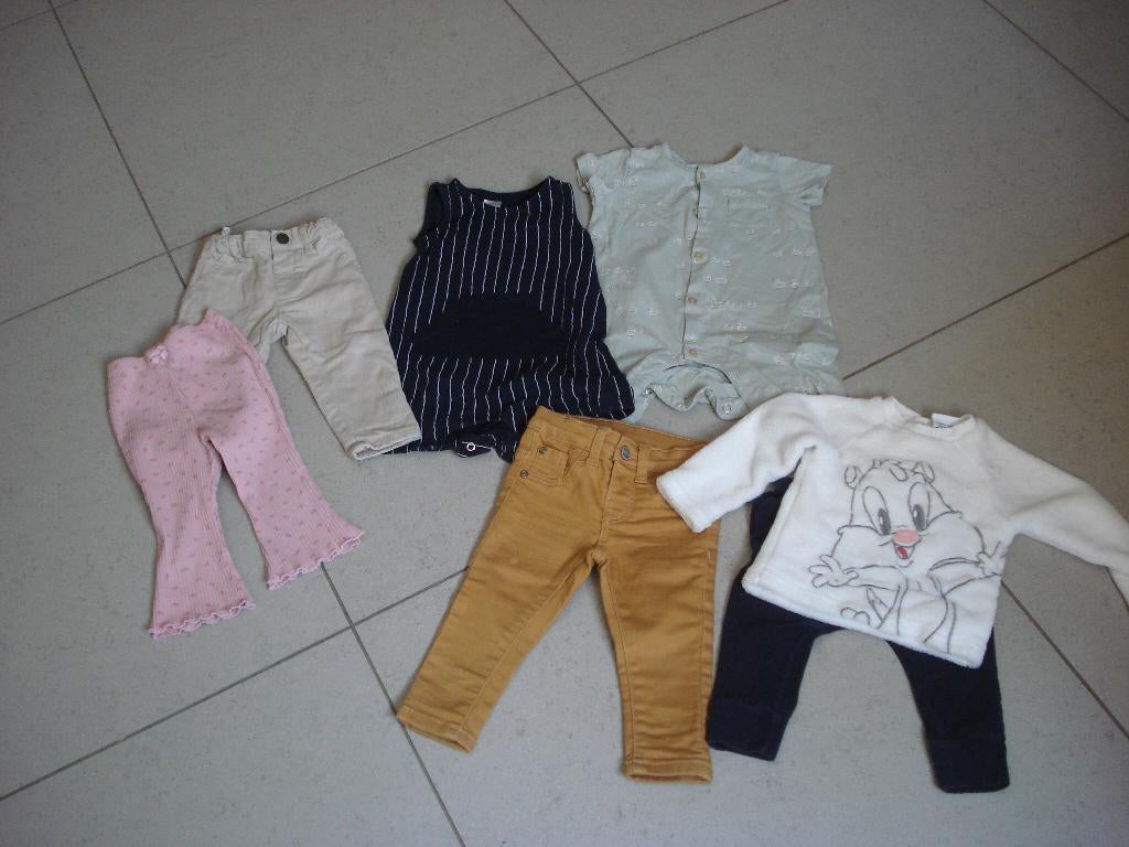 Pakket kledij, unisex. mt 62/68/74 (16 stuks), Enlèvement ou Envoi, Utilisé, Taille 62