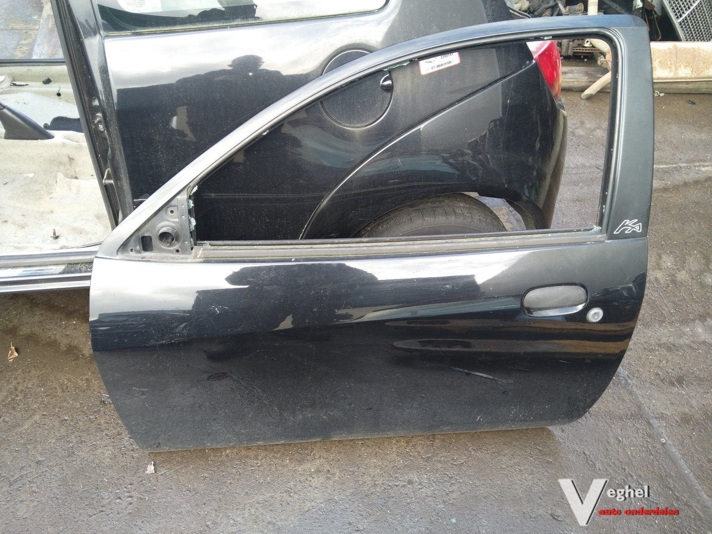 Ford ka portier linksvoor 1997 tm 2008 zwart of zilver grijs, Arrière, -, Haillon arrière, Utilisé