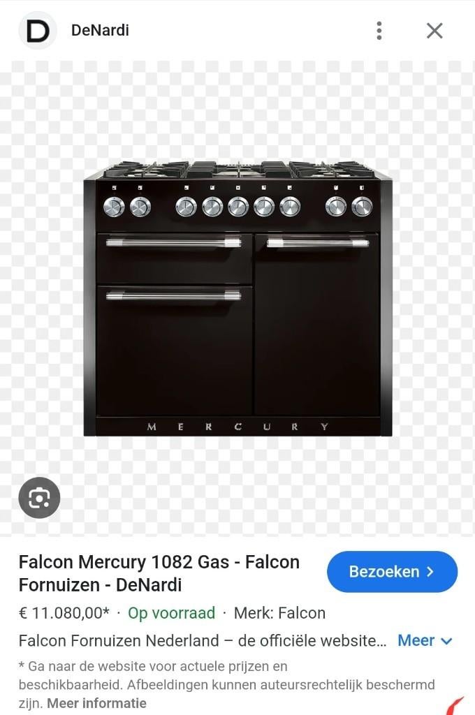 🔥Luxe Fornuis Falcon Mercury 100 cm blueberry blauw 3 ovens, Elektronische apparatuur, Fornuizen, Ophalen, 60 cm of meer, Zo goed als nieuw