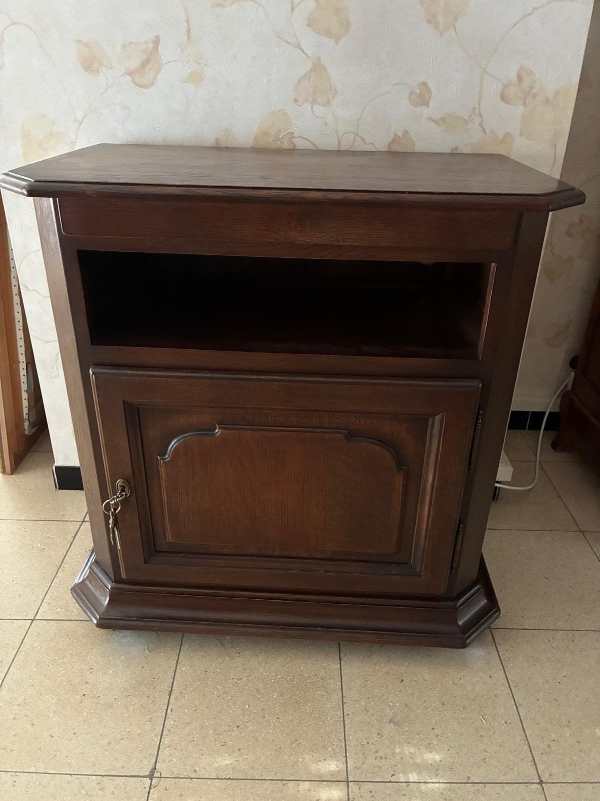 TV meubel donkerbruin, Huis en Inrichting, Ophalen, Gebruikt, 50 tot 100 cm, Minder dan 100 cm