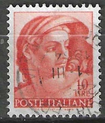 Italie 1961 - Yvert 828 - Œuvres de Michel-Ange (ST), Envoi, Affranchi
