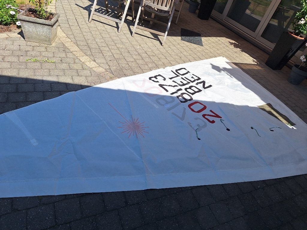 zeil, Laser, Ophalen, Gebruikt, Laser