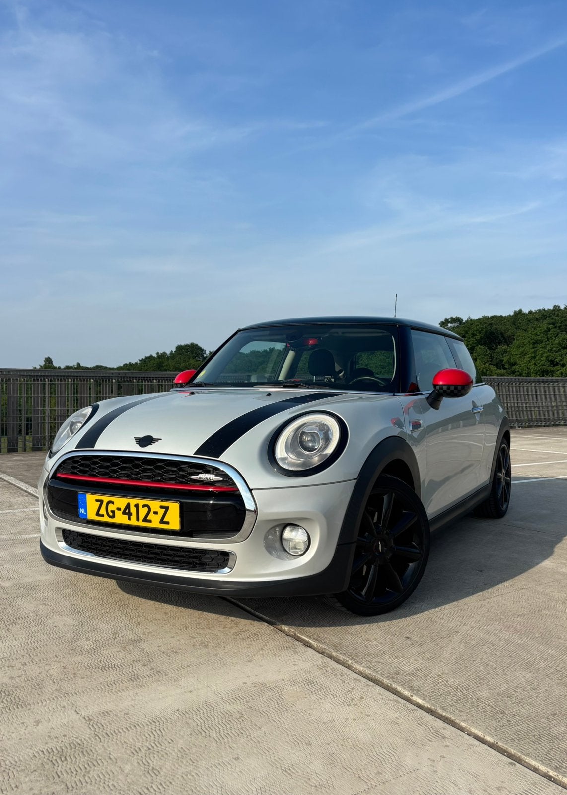 Sportieve Mini Cooper D one Diesel chili, Blauw, Particulier, Cooper, Airconditioning