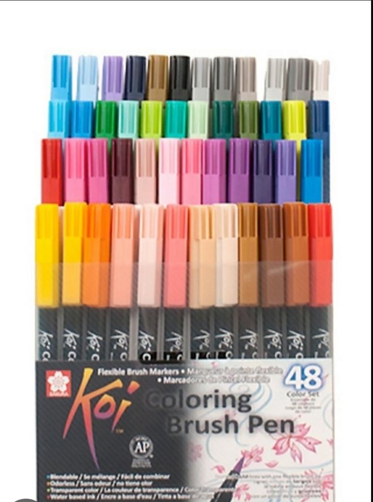 Sakura Koi Brush pennen set van 48 kleuren., Ophalen