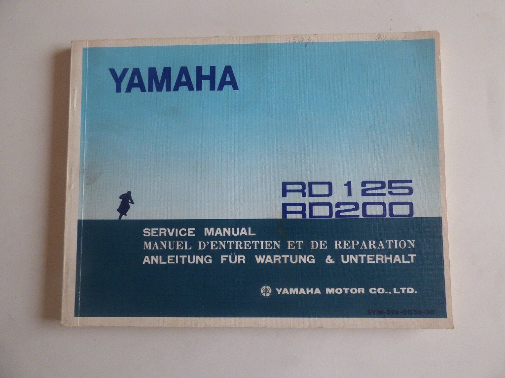 YAMAHA RD125 / RD200 WERKPLAATSHANDBOEK, Motoren, Handleidingen en Instructieboekjes, Ophalen of Verzenden, Yamaha