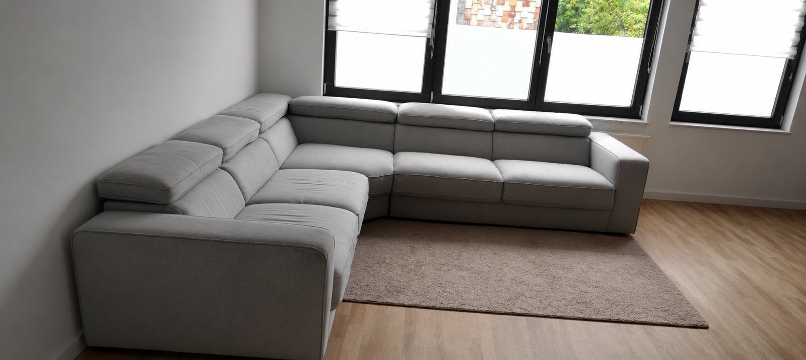 Grote hoekbank 3x3m – uitstekende staat, Huis en Inrichting, Ophalen, Zo goed als nieuw, Stof