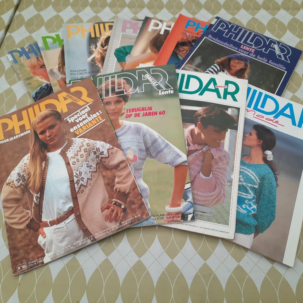 Breiboeken Phildar Lentemode jaren 80, Enlèvement, Utilisé, Tricot, Patron ou Livre