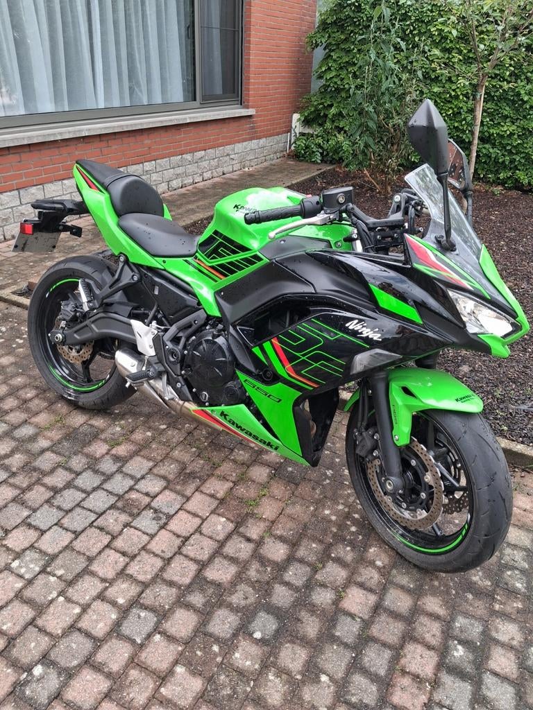 Kawasaki ninja 650, nieuwstaat 2282Km, groenzwart., Motoren, Motoren | Kawasaki, Particulier, Nieuw