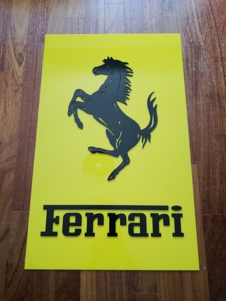 Kunststof Ferrari-bord uit de jaren 80, Verzenden, Ferrari