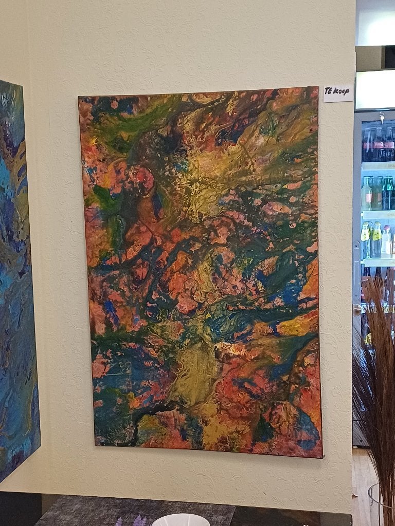 Schilderij abstract, Antiek en Kunst, Ophalen