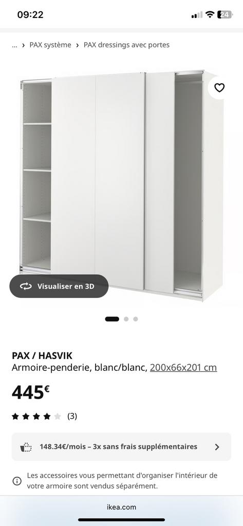 Garde robe, Neuf, 200 cm ou plus, Autres essences de bois, 150 à 200 cm