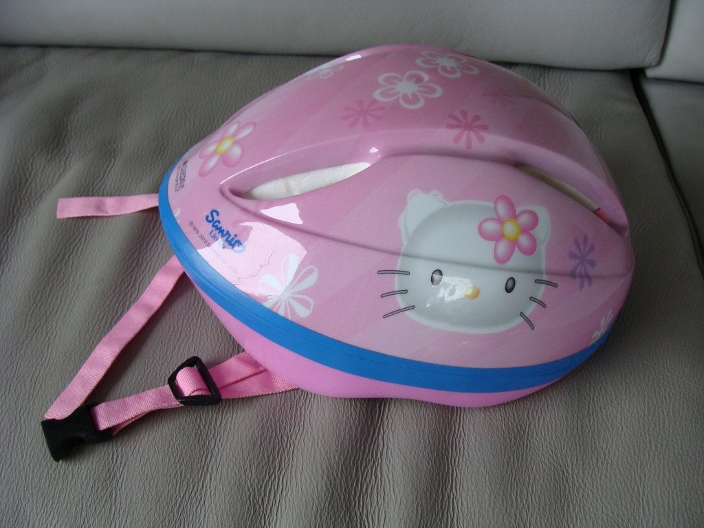 Casque  vélo rose 52/56, marque Bonjour Kitty, Comme neuf, Bonjour Kitty, Fille, Enlèvement