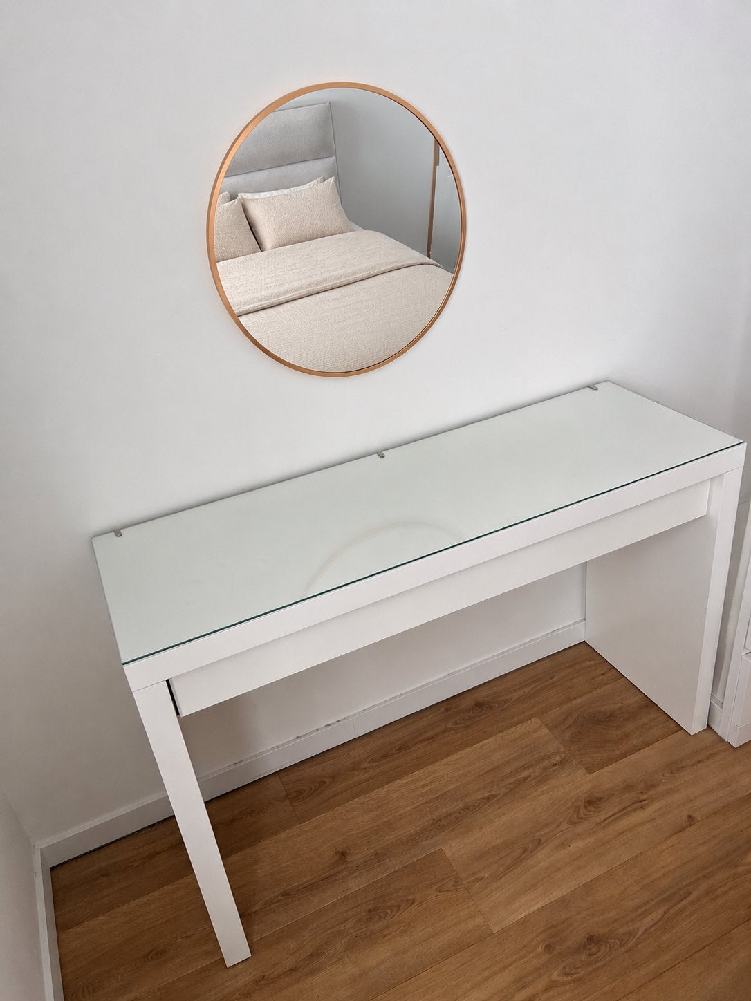Toilettafel Malm en spiegel, Ophalen, Gebruikt