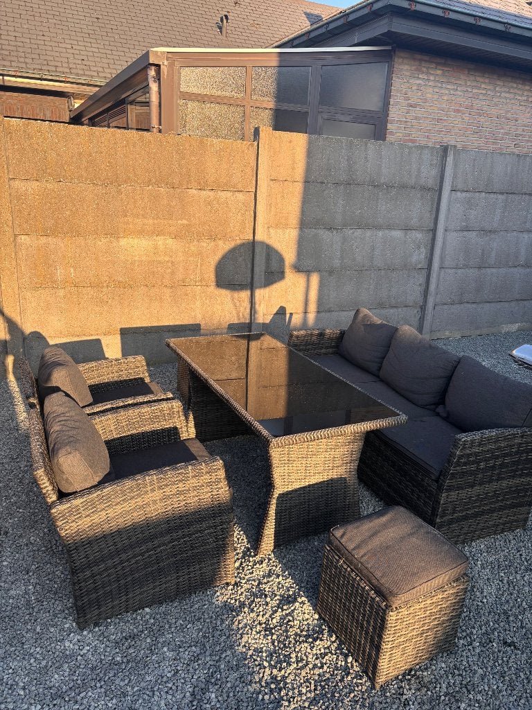 Loungeset, Tuin en Terras, Ophalen, Kunststof, Gebruikt, Bank