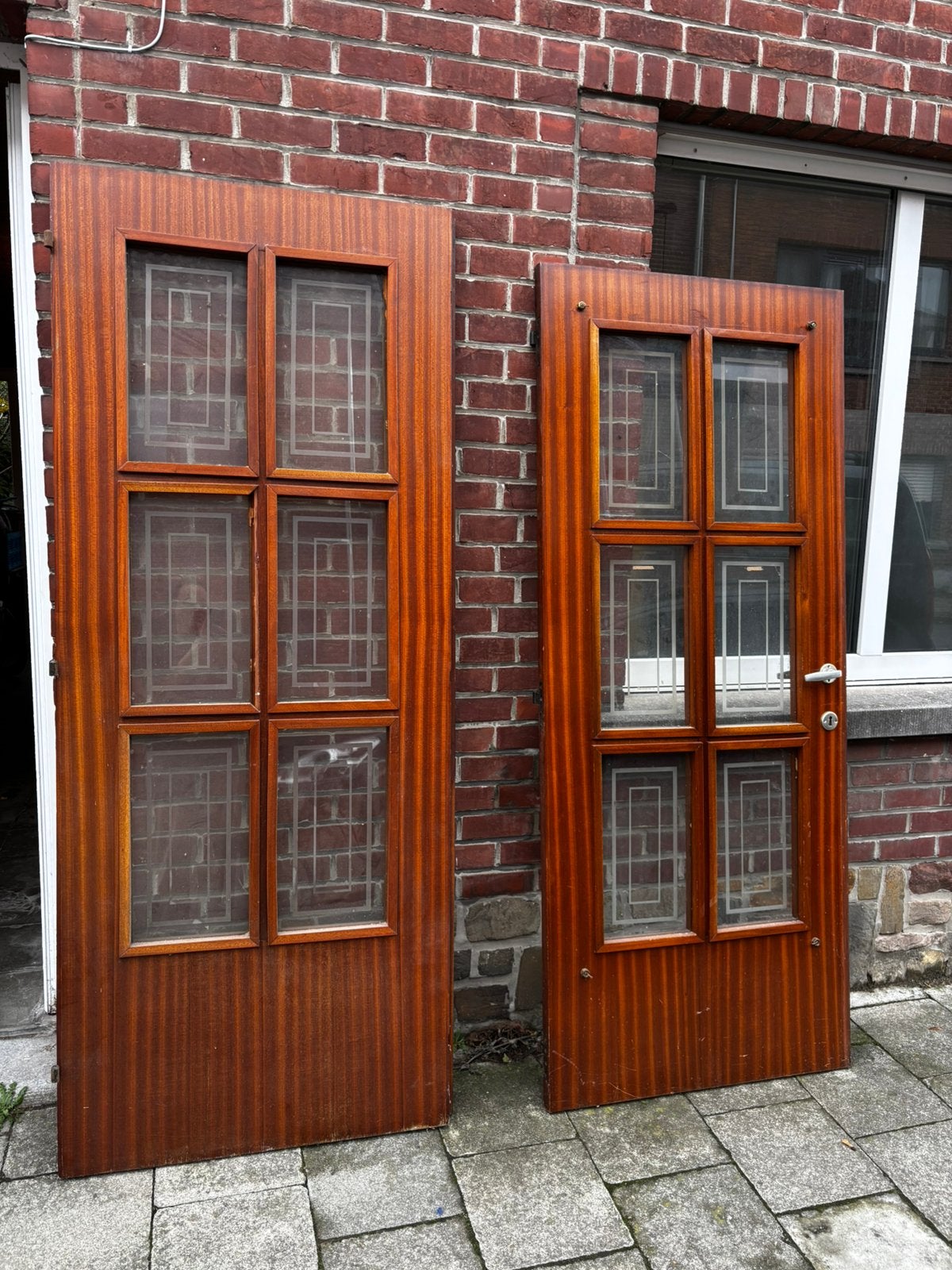 Deuren met glas (jaren 60), Ophalen, Gebruikt, Glas, Binnendeur