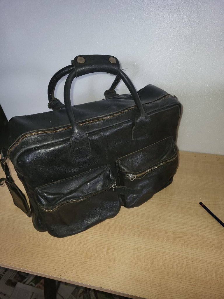 lederen tas, Ophalen of Verzenden, Zo goed als nieuw