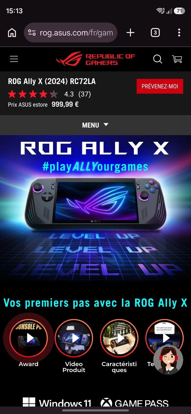 Asus rog ally x 2024, Games en Spelcomputers, Games | Pc, Ophalen of Verzenden, Zo goed als nieuw
