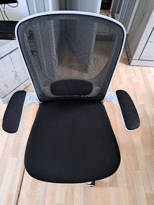 SONGMICS Chaise Bureau Ergonomique en Toile, Comme neuf, Enlèvement, Blanc, Chaise de bureau
