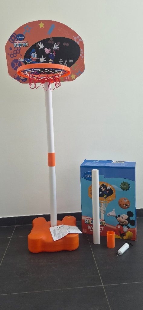 Basketring Mickey met bal (Goede staat)., Ophalen of Verzenden, Zo goed als nieuw, Ring, Bord of Paal