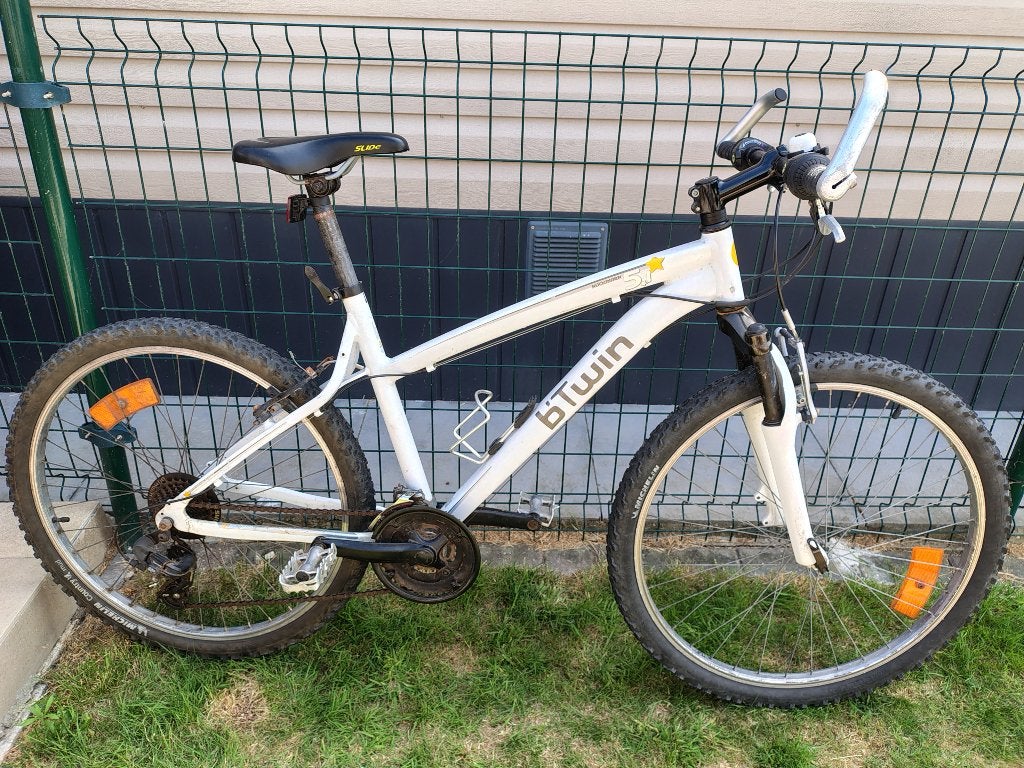 B-twin Rockrider 5.1 26" MTB ideaal voor 10 tot 14 jarigen, Frein sur jante, B,twin, 26 pouces ou plus, Frein à main