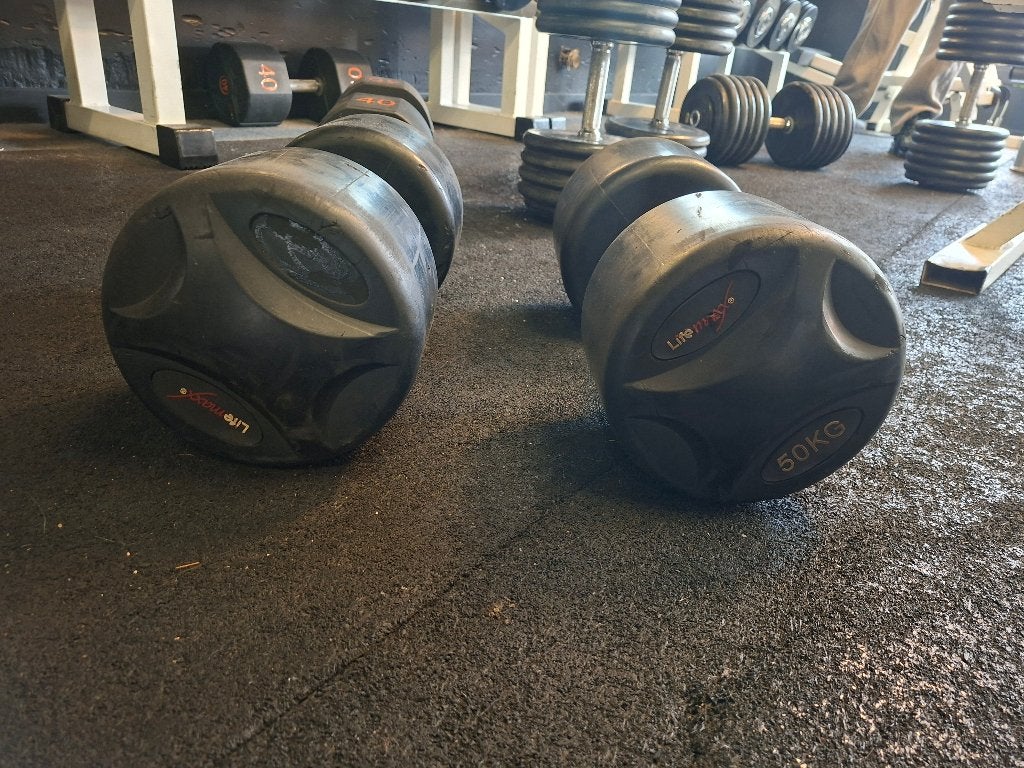 Dumbells lifemaxx 50kg, Ophalen, Gebruikt, Dumbbell